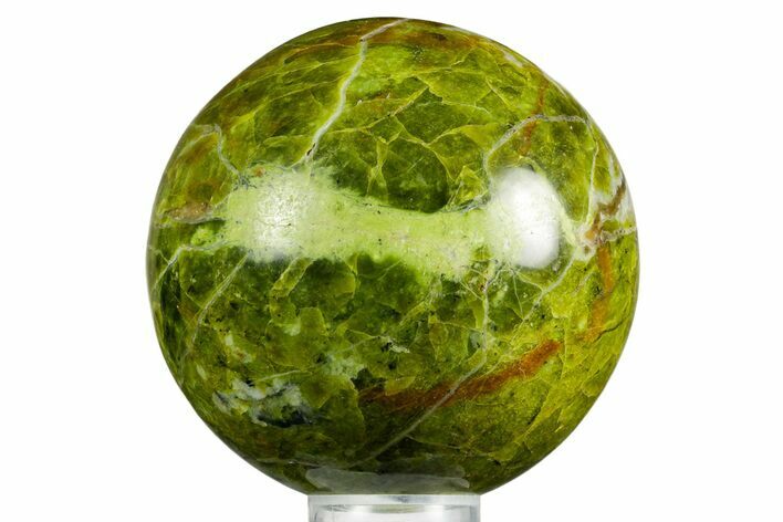 Polished Green Opal Sphere - Madagascar #361535